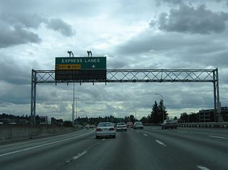 HOV-2 motorists are permitted to use the Interstate 5 Express Lanes during their southbound periods of operation. All others must remain on the general purpose lanes.