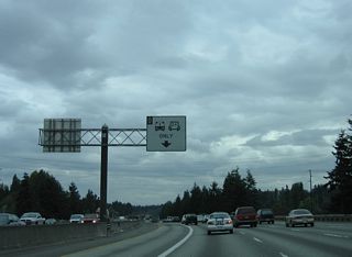 The left lane remains restricted to HOV-2 traffic.