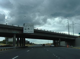 An exit from the HOV lane connects Interstate 5 south with Lynnwood City Center Station at 46th Avenue W south of 200th Street SW.