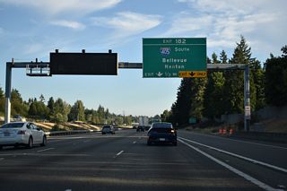 What was originally a three-wye interchange with Interstate 405 south only was expanded in 1985 to include partial access to the freeway alignment taking SR 525 north to Mukilteo.