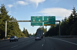 Exit 189 joins Interstate 5 south with SR 526 west and SR 99 (Broadway) to SR 527 (19th Avenue SE) via a collector distributor roadway. 48.97 miles long, SR 99 follows old U.S. 99 south from Everett to Lynwood, Edmonds, Shoreline and Seattle.