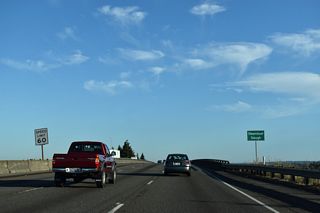Interstate 5 runs along the Everett city line south from Steamboat Slough.