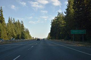 Located 1.7 miles east of the parclo interchange at Exit 206, Arlington Municipal Airport (AWO) is home to the WSDOT Aviation Division.
