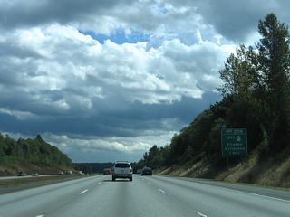 SR 530 begins east at Exit 208 on The Island, the area between the Stillaguamish River and Portage Creek west of Arlington and east of Silvana.