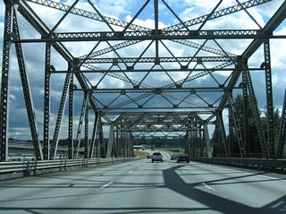 Interstate 5 northbound crosses the Stillaguamish River over a nondescript bridge built in 1971.