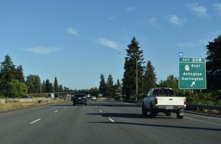 Part of SR 530 until 1991 (AARoads Wiki, 2023), Pioneer Highway extends west from Exit 208 to Silvana and East Stanwood.