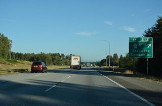 SR 532 travels five miles west from Exit 212 to the city of Stanwood. 268th Street NW extends east from Exit 212 to Bryant and SR 9.