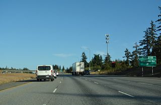 Exit 218 leaves Interstate 5 south for Starbird Road east and Milltown Road west. Pacific Highway (Old U.S. 99) stems south from Starbird Road and the west side of I-5 into Snohomish County.