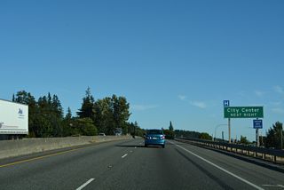 Forthcoming Exit 226 joins Interstate 5 with SR 536 (Kincaid Street) west to the adjacent Mount Vernon city center and Broad Street east.