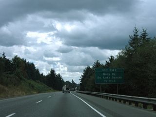 Nulle Road connects Interstate 5 with East and West Lake Samish Drives northward to Lake Samish via Exit 242.