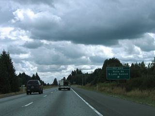 Nulle Road links with Pacific Highway (Old U.S. 99) to the east of Exit 250 and Summerland Road north and Lake Samish Road south into Skagit County to the west from Interstate 5.