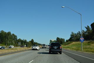 Advancing south into the city of Bellingham, the speed limit along Interstat 5 lowers to 60 m.p.h.