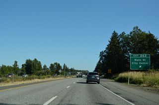 West from Ferndale, Main Street becomes Mountain View Road to Mountain View and Lake Terrell. East from Exit 262, Main Street becomes Axton Road en route to Barrett Lake and SR 539 near Laurel.