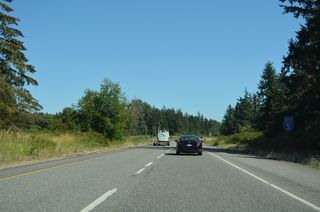 Leaving the rest area facility, Interstate 5 continues 14 miles to Bellingham and 103 miles to Seattle.