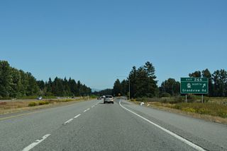 Grandview Road extends west from SR 548 to Jackson Road north for Birch Bay State Park. Eastward from Exit 266, Grandview Road leads into a rural residential area at Dahlberg Road.