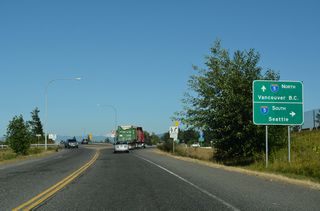 Slater Road (former SR 540) east at the dumbbell interchange (Exit 260) with Interstate 5 on the south side of Ferndale.