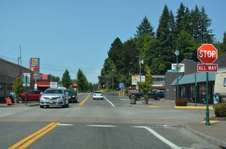 Business Loop I-5/SR 411 proceed north one block along Huntington Avenue to Cowlitz Street. Cowlitz Street flows west into the Castle Rock business district and continues east with two-way traffic to Powell Road..