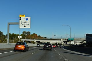 The original Nalley Valley Viaduct along SR 16 between Sprague Avenue and I-5 was constructed between 1969 and 1971. The I-5 - SR 16 Tacoma/Pierce County HOV Program added a new elevated roadway for SR 16 west and reconstructed the old viaduct for eastbound traffic by Summer 2011.