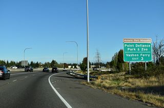 SR 163 follows Pearl Street north to Ruston, Point Defiance Park, and the WSDOT Ferry terminal linking Tacoma and Ruston with Vashon Island.