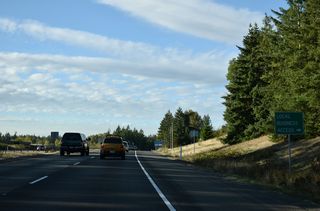 SR 16 westbound at the business entrance in Gig Harbor.