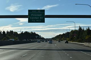 The I-5 - SR 16 Tacoma/Pierce County HOV Program also added a wye interchange (Exit 1 C) to SR 16 after the bridge over Tyler Street and Snake Lake to Center Street at Mullen Street.