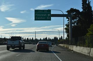 Center Street meets Orchard Street at the Fircrest city line.