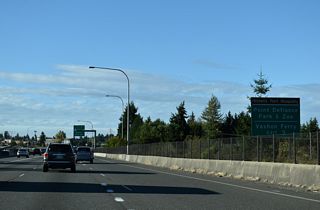 Exit 3 connects SR 16 north with 6th Avenue and Bantz Boulevard north to SR 163 for Point Defiance Park.