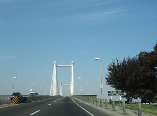 The Cable Bridge carries SR 397 north from Kennewick to Pasco across Lake Wallula of the Columbia River.