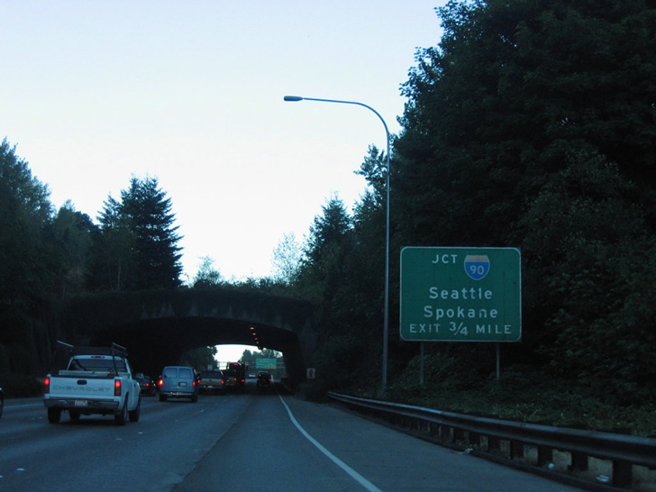 I-405 south at the former Wilburton Tunnel in Bellevue, Washington