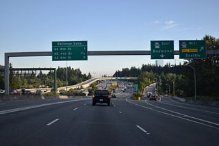 Interstate 405 south at Washington State Route 520 in Bellevue