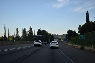 Interstate 405 crosses the King County line south ahead of Exit 24.