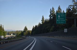 SR 527 travels nine miles north to Trashers Corner, Mill Creek, and I-5/SR 526 at Exit 189 in Everett.