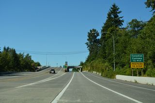 SR 543 north defaults to the Canadian customs and immigration station north of D Street.