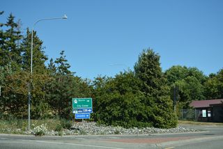 SR 548 follows Peace Portal Drive (Old U.S. 99) south from the roundabout with I-5 southbound and Marine Drive to the Blaine city center.