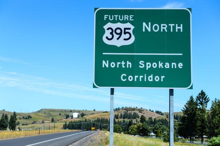 Future U.S. 395 - North Spokane Corridor sign