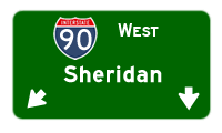 Continue west to Sheridan