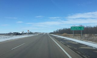 U.S. 45 branches north to reach New London in 12 miles while U.S. 10 remains west along a freeway / expressway 54 miles to Stevens Point and Interstate 39.