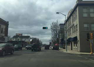 U.S. 151 south continues past 10th Street (U.S. 10 east).