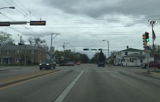 Bellevue Street travels south into Bellevue where it becomes County XX and ends at Hoffman Road.