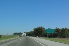 Mileage sign after Exit 1
