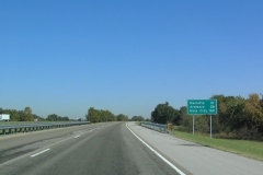 Mileage sign north of Exit 1