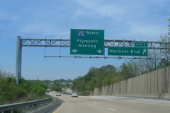 I-476 north at Exit 1