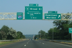 Interstate 691 east at Exit 7