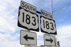 US 183 south at I-70 - Hays