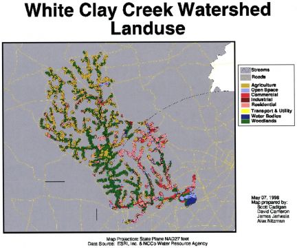 White Clay Creek Watershed Map
