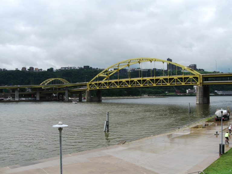 Fort Duquesne Bridge from Mazeroski Way - Pittsburgh, PA