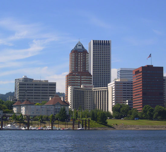 Portland, OR from the Willamette River