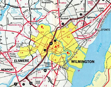 The extension of SR 4 - 1971 Official Delaware Highway Map