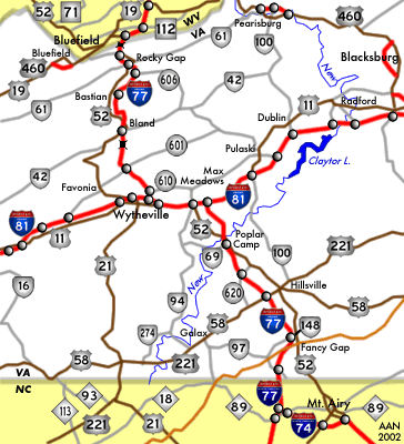 I-77 Virginia Map