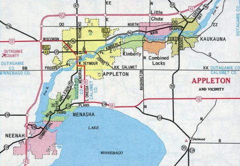 1968 Appleton Map